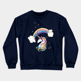 rainbow unicorn Crewneck Sweatshirt